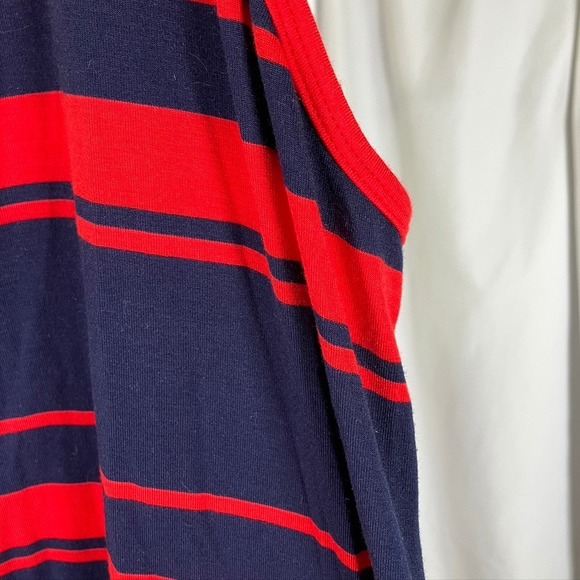 Gap Maxi Dress XXL Womens Striped Sleeveless Casual Red Blue Knit‎ New - Picture 6 of 13